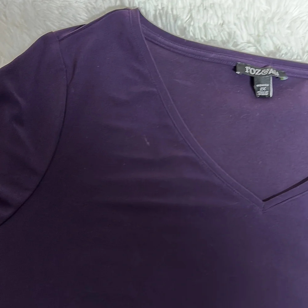 Roz & Ali purple Tunic Sz 2x - Picture 4 of 9